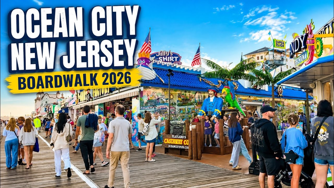 Ocean City, NJ Boardwalk Walk 2026 | Summer Sights, Shops & Seaside Vibes