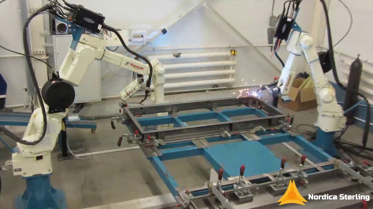 Robot Cell for Welding of Metal Doors