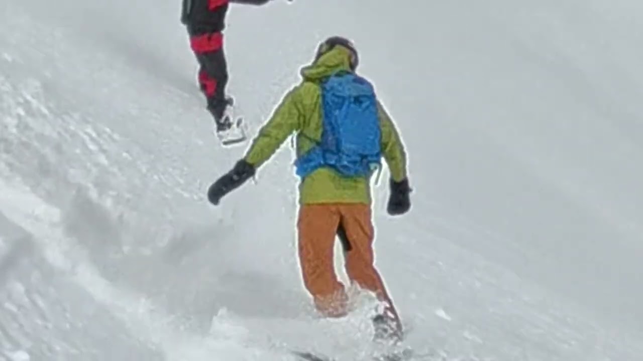 Hidden bowl full run #snowboarding #pnw #winter