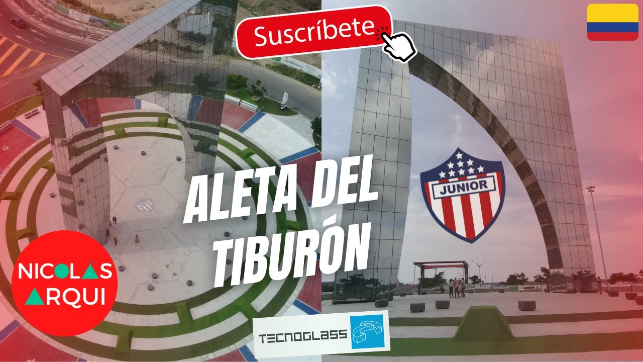 Así es el GRAN Monumento de la Aleta del Tiburón en Barranquilla 🇨🇴 - Monumento Ventana de Campeones