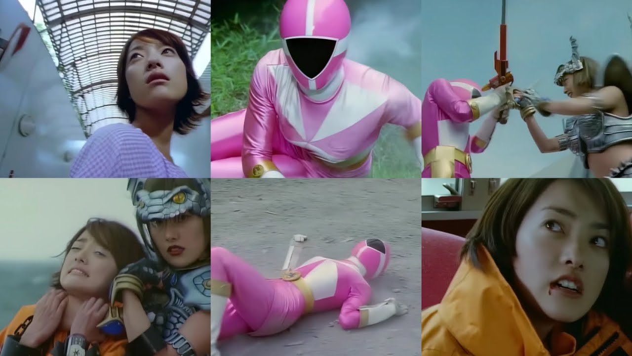 Go Pink in trouble Scenes Kyuukyuu Sentai GoGo V #supersentaiseries 