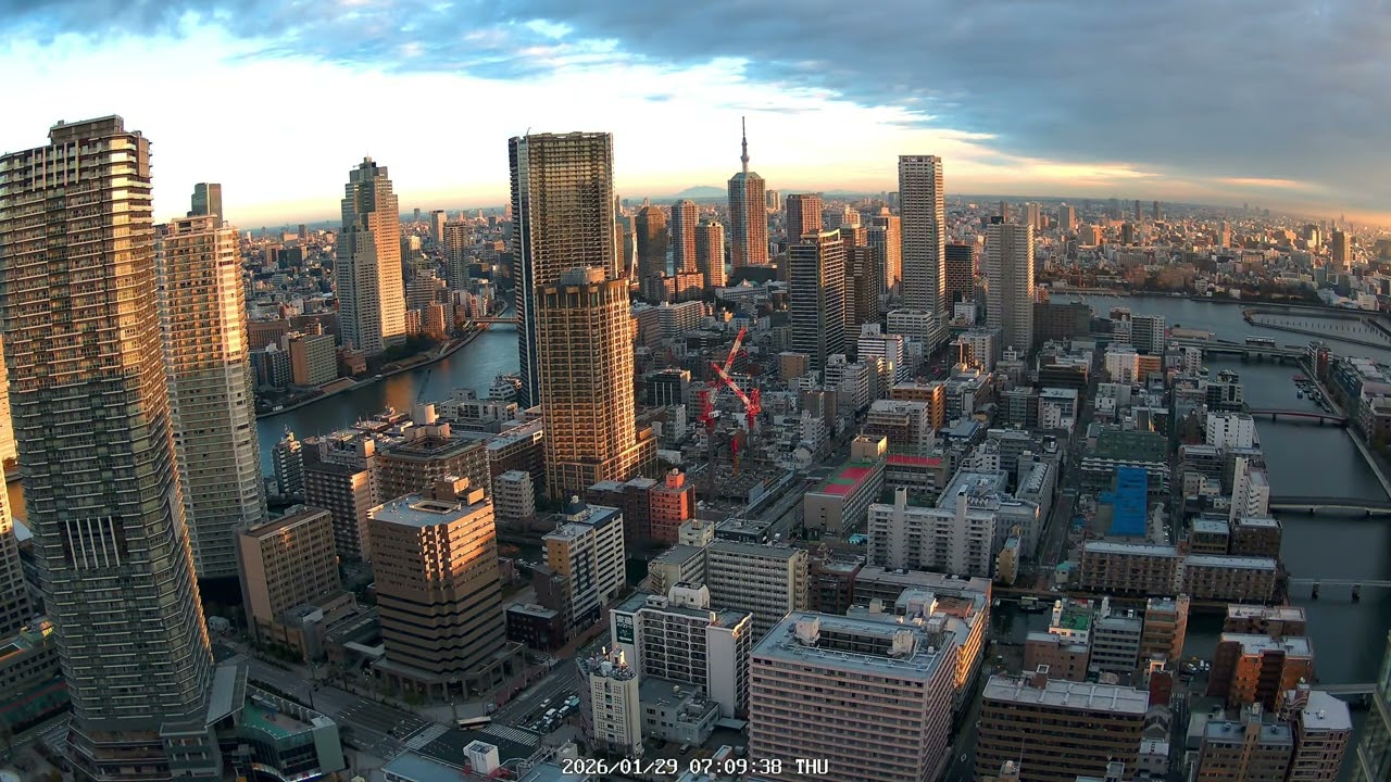 Tokyo East View 4K | Skytree & Sumida River | Archive 2026-01-29