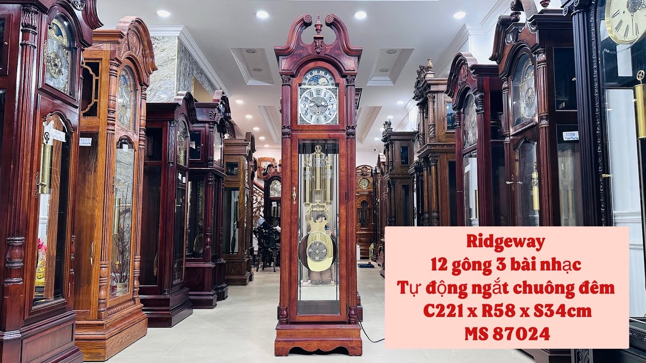 Chiêm ngưỡng Ridgeway 87024 – Siêu phẩm đồng hồ cây cổ ngỗng thiên nga