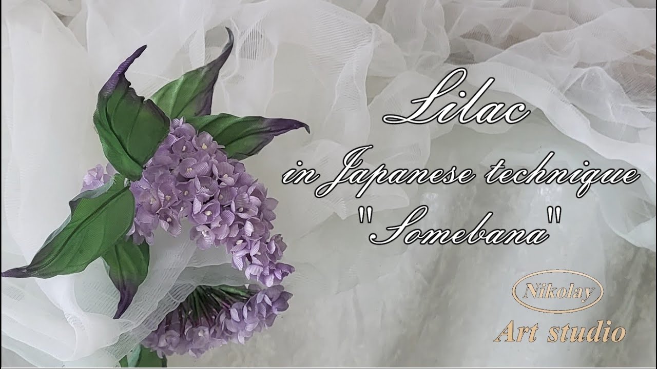 Lilac in Japanese technique 