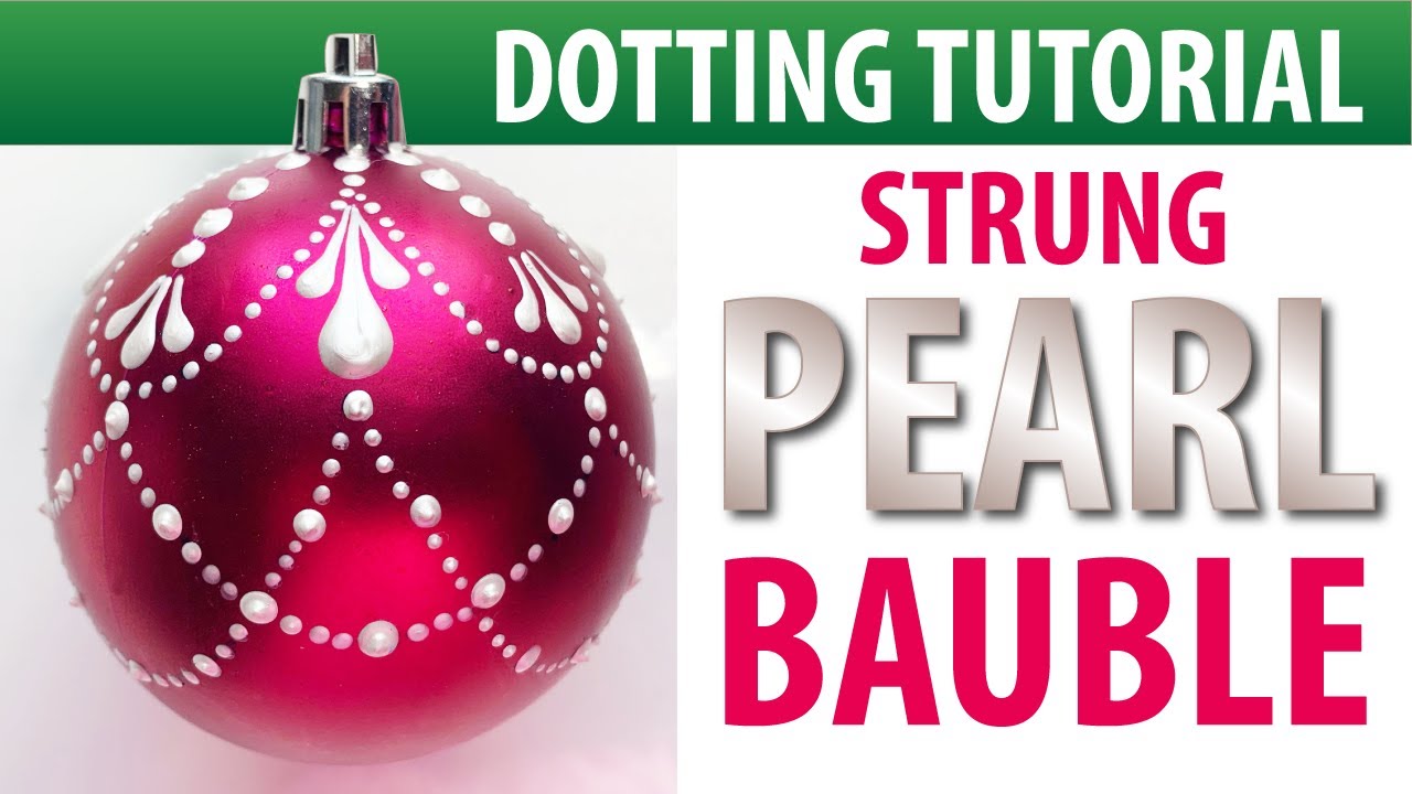DIY Christmas Bauble Tutorial - How to dot paint a Christmas ball - Intermediate level project