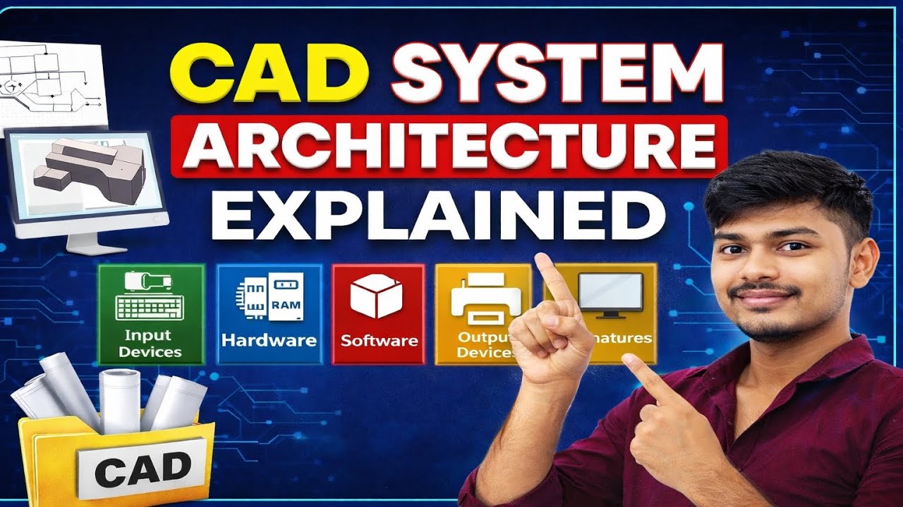 CAD System Architecture Explained | Input, Hardware, Software & Output Devices | CAD Basics