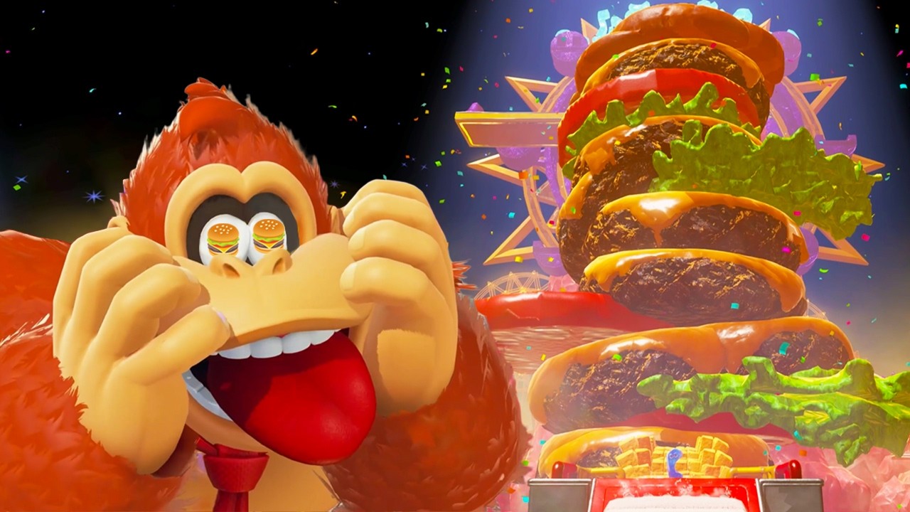 Donkey Kong Bananza - 100% Walkthrough Part 15 - Feast Layer (All Bananas & Fossils)