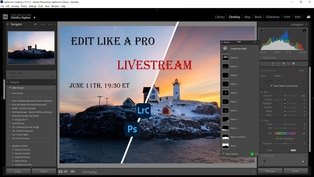 Edit Like a Pro: Live Editing in Lightroom and Photoshop