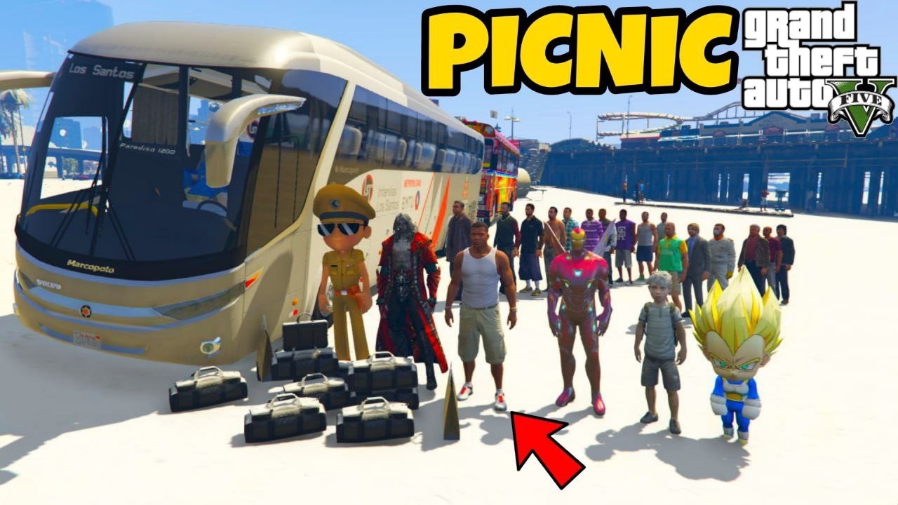 Franklin and Shinchan Plane A Road Trip With Luxury BUS From Los Santos To North Yankton IN GTA 5