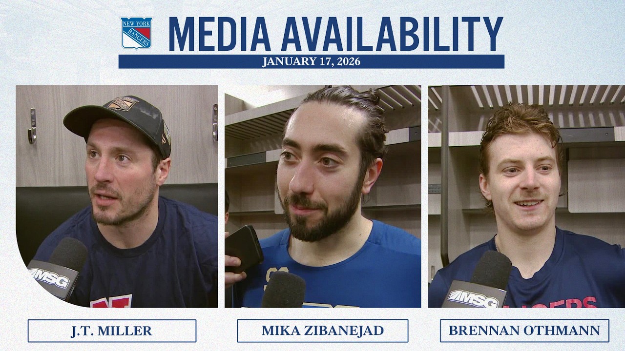 NYR at PHI: J.T. Miller, Mika Zibanejad & Brennan Othmann Postgame Media Avails | Jan. 17, 2025