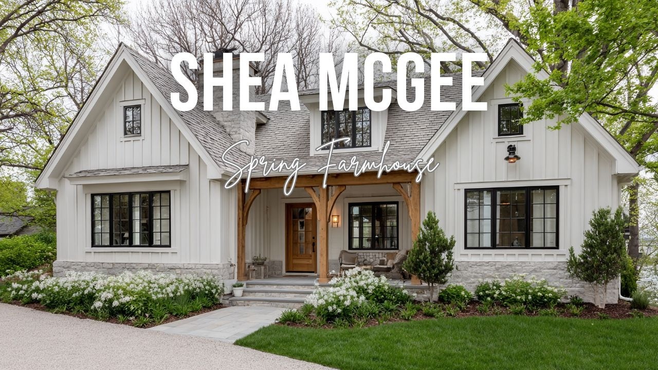 Spring Farmhouse Sanctuary inspired by Shea McGee and Studio McGee soft neutral warmth