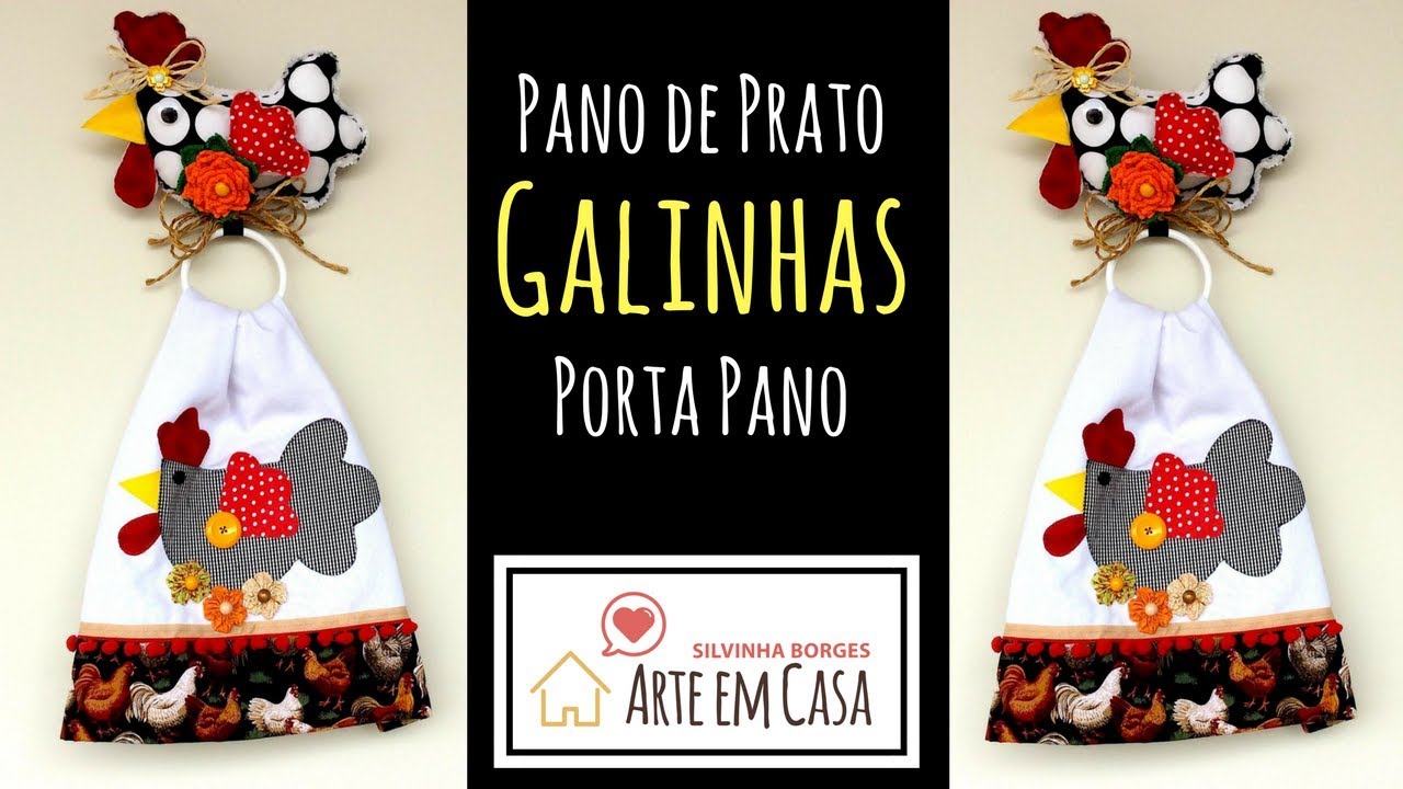 Como Fazer Pano de Prato e Porta Pano de Prato de Galinha