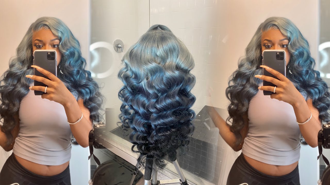 HOW TO GET THE PERFECT BLACK/SILVER OMBRE (Water Color Method) ft Eullair Hair