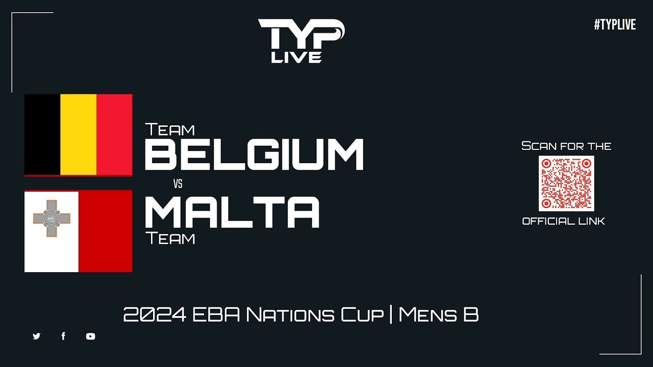 Belgium v Malta | Mens B | 2024 EBA Nations Cup | Bridlington Spa Pool