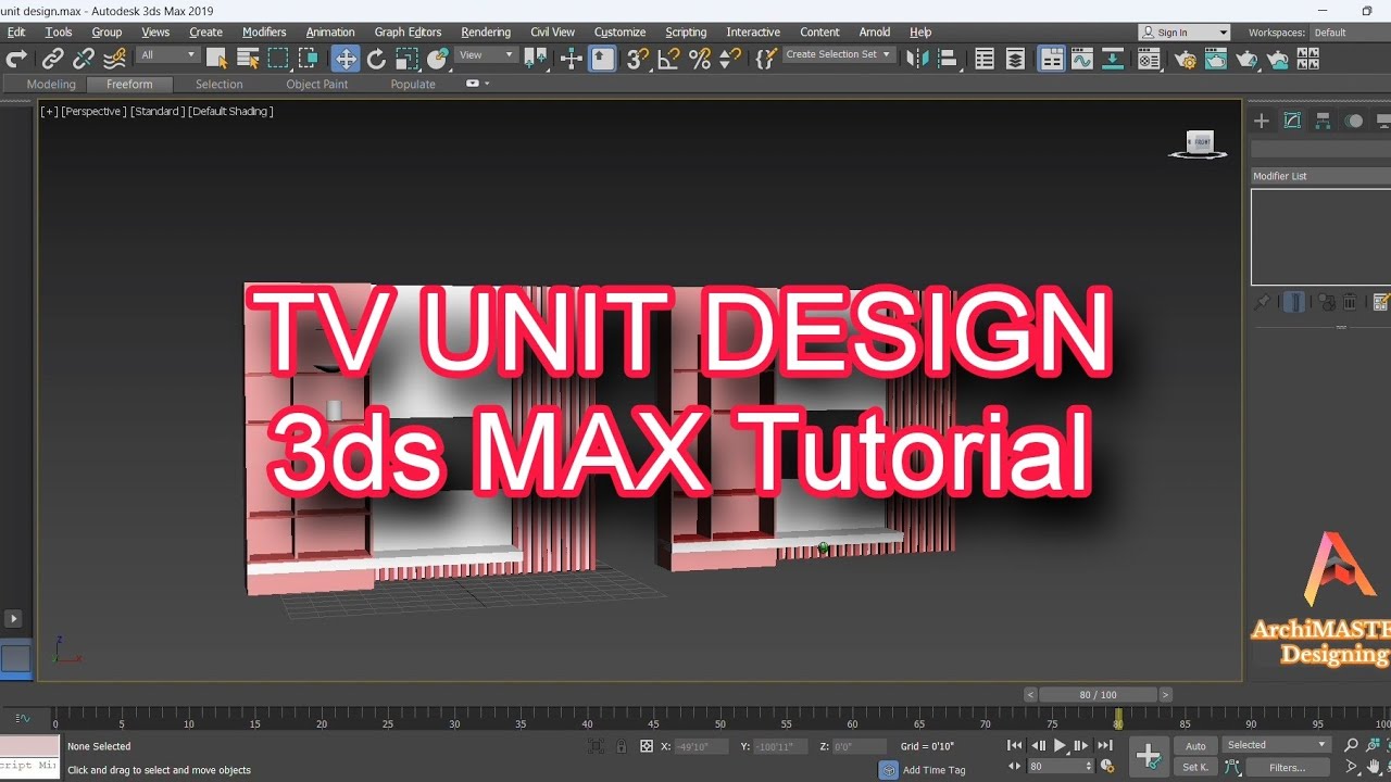 TV UNIT Design TUTORIAL // 3ds MAX