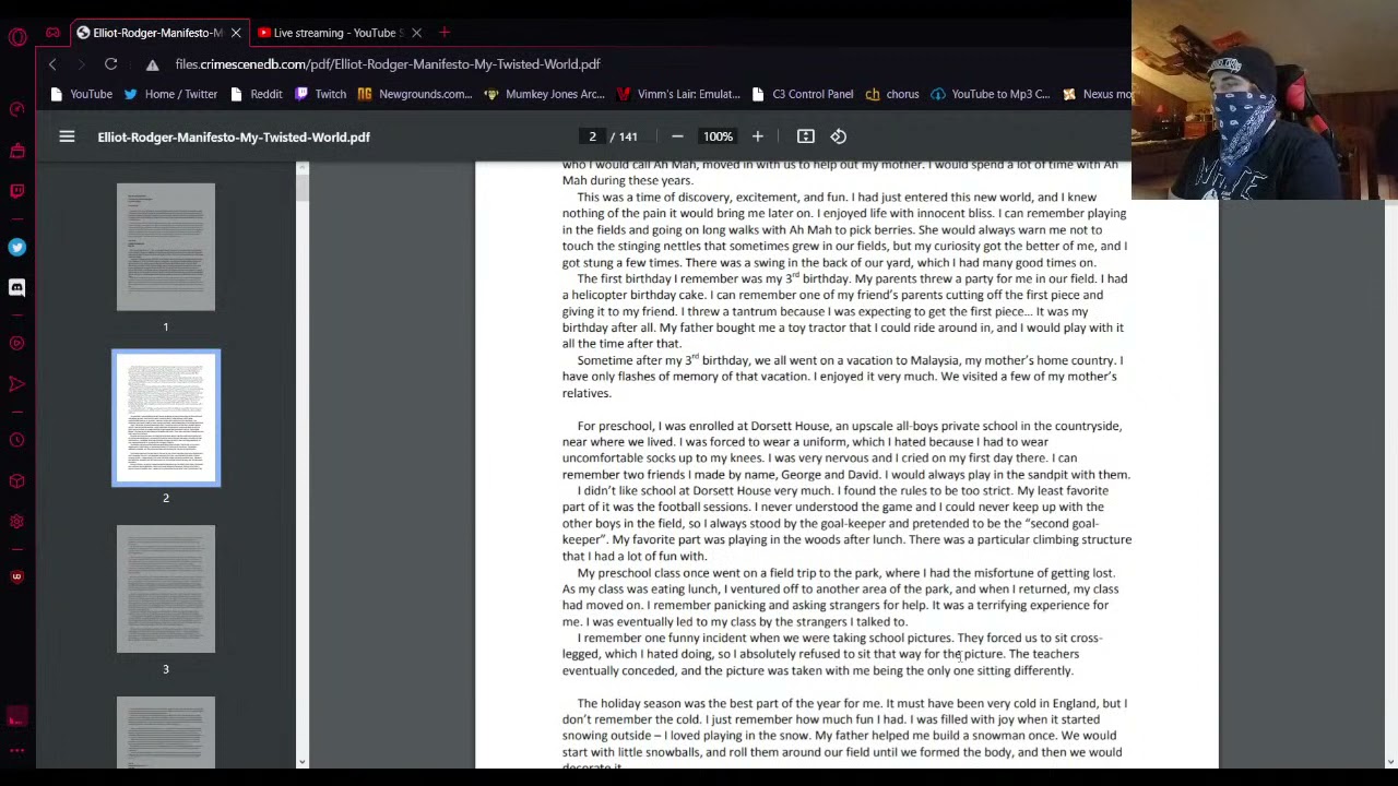 Osiris's My Twisted World Live Reading Part 1 (100 SUB SPECIAL)