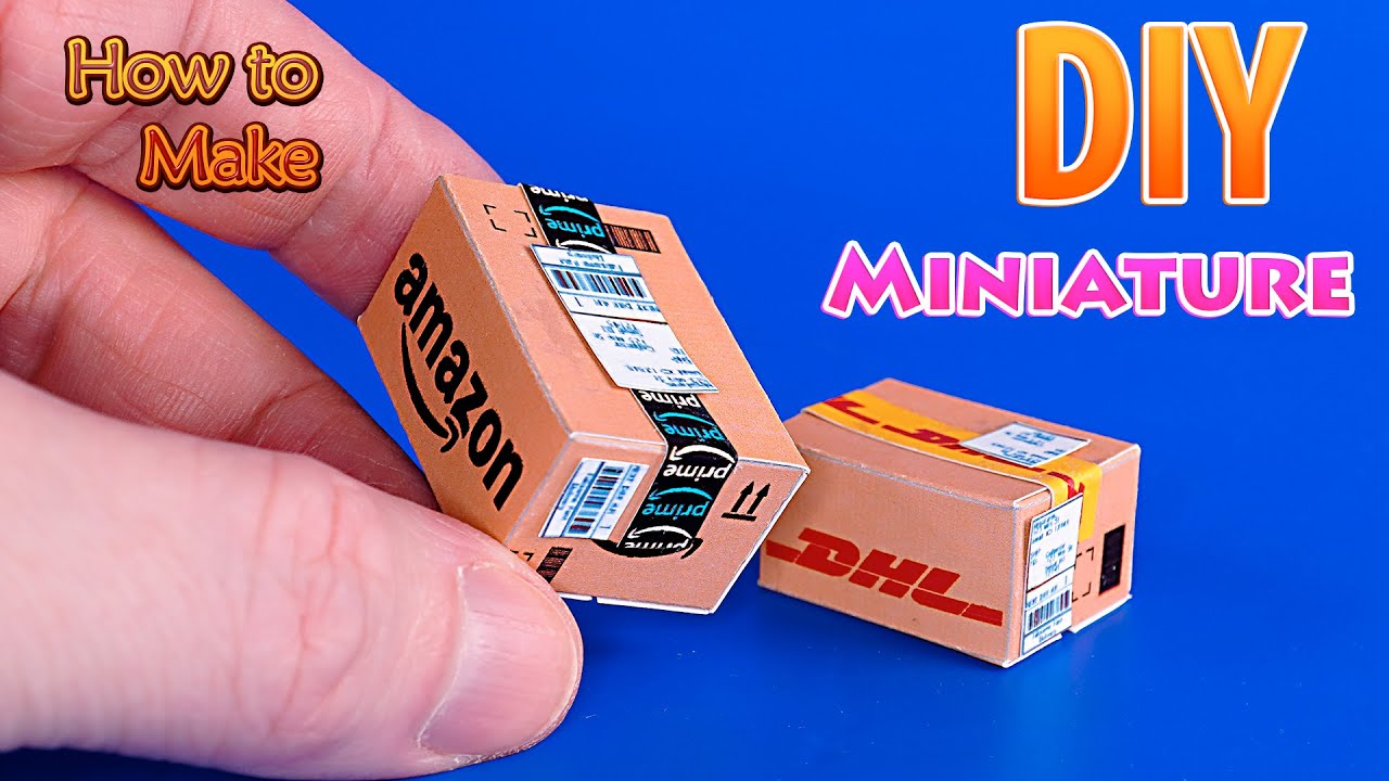 My Doll Got an AMAZON HAUL! 📦 (DIY Miniature Package Box for Barbie)