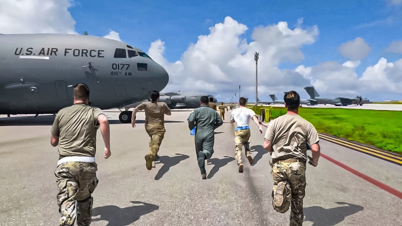 U.S. Air Force &bull; Emergency Takeoff &bull; Crew Rushes to Their C-17 for Intense Scramble Operation