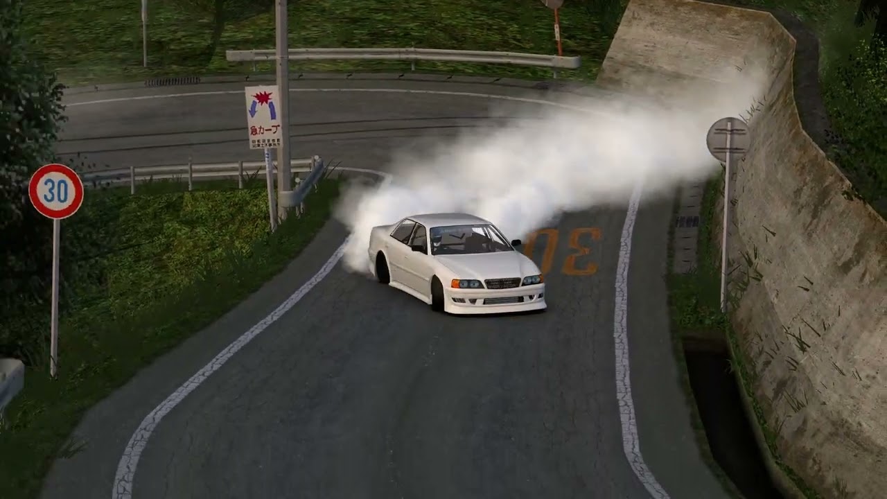 長尾峠をドリフトで攻める（アセットコルサ　Assetto Corsa）