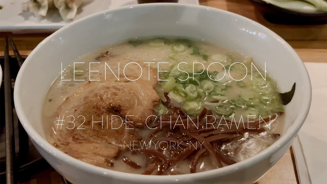 Leenote spoon #32 Hide-Chan Ramen, New York | Japanese Ramen Restaurant | Apple iPhone 13 mini | 4K