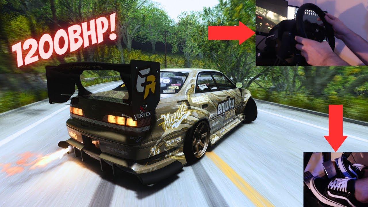 Drifting *LOUD* 1200HP Toyota JZX100 Mark-II - Assetto Corsa | 900&deg; Steering Wheel Thrustmaster T300
