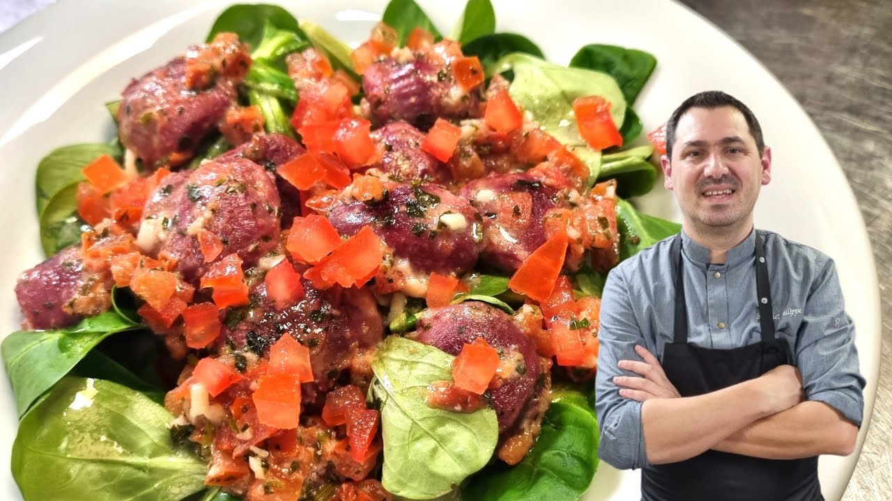 Salade de gésiers confits au Vinaigre de Framboise