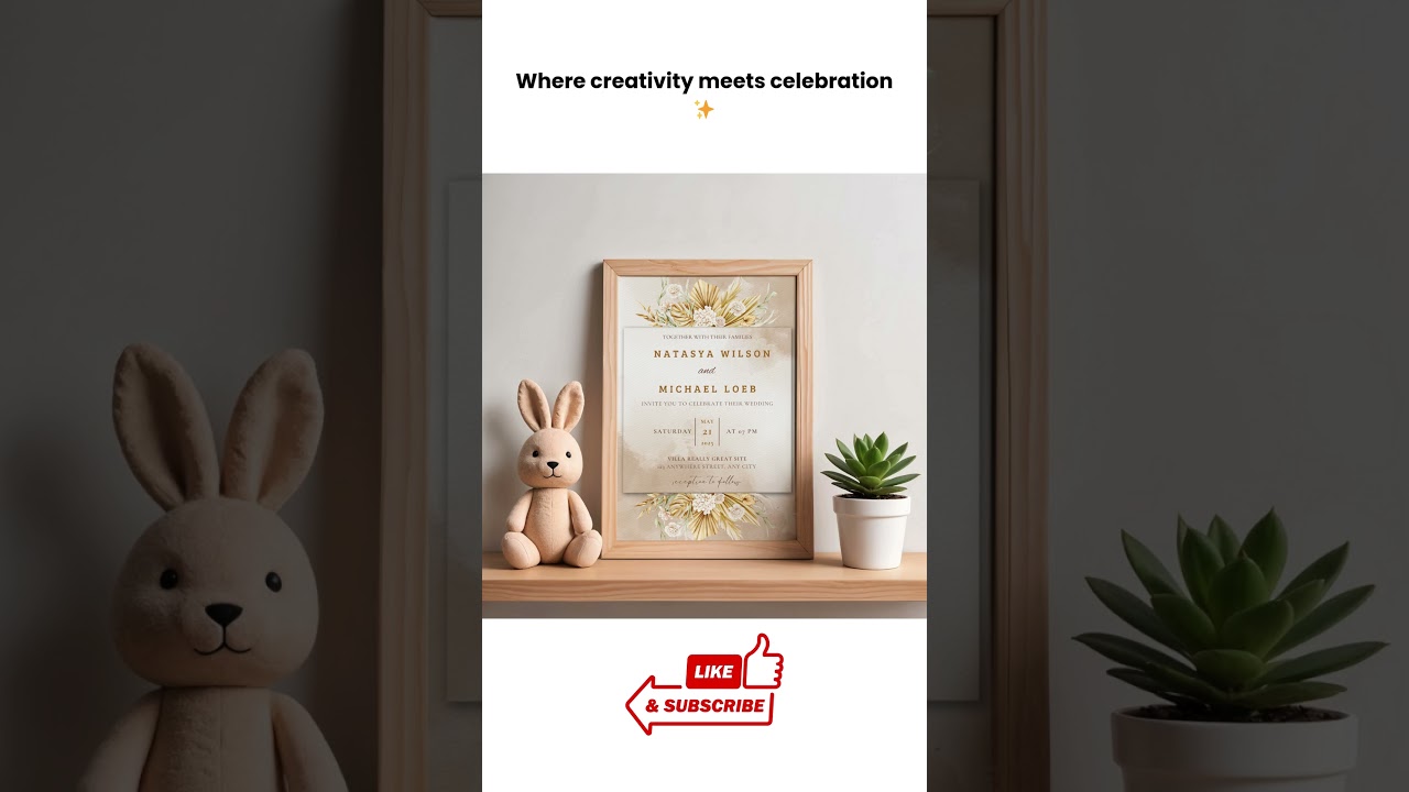 Elegant Wedding Invitation Card Design | Digital Invite Ideas  