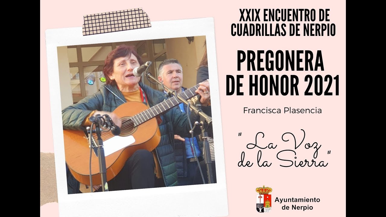 XXIX Encuentro de Cuadrillas Virtual de Nerpio - Unas palabras para Francisca