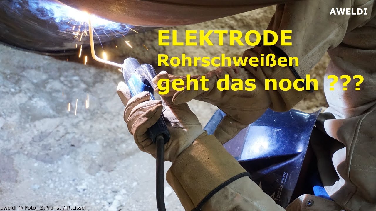 Halbschalen am Schutzrohr Stahlmantelrohre mit der Elektrode Rohrschweißen geht YouTube Channel FHD