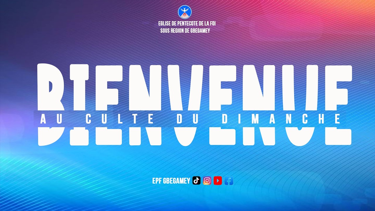 CULTE DOMINICAL DU 22 FEV 2026 - 1ER CULTE