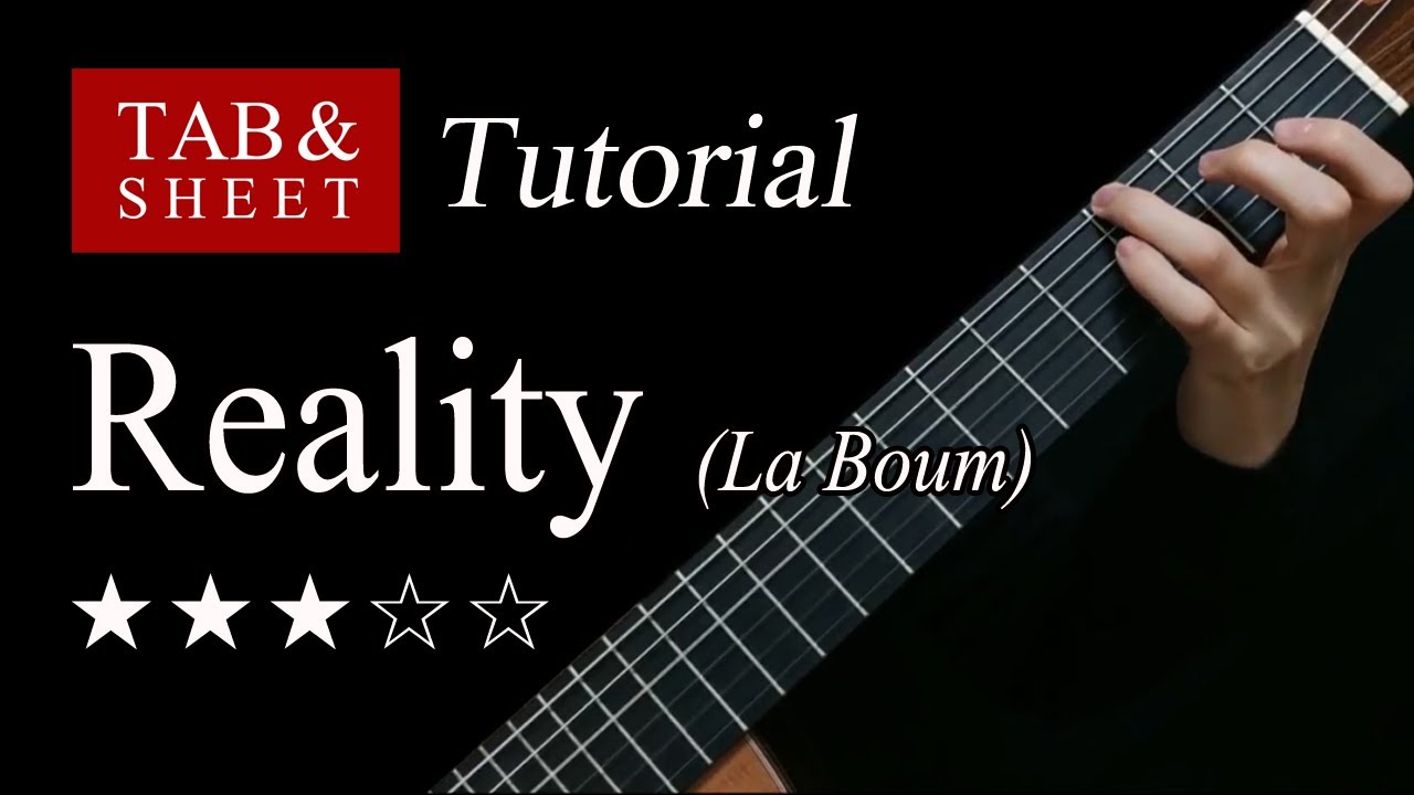 Reality (La Boum) -  Fingerstyle Lesson + TAB