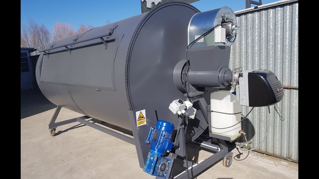 Suszenie trocin SB-1500 : Rotary drum dryer