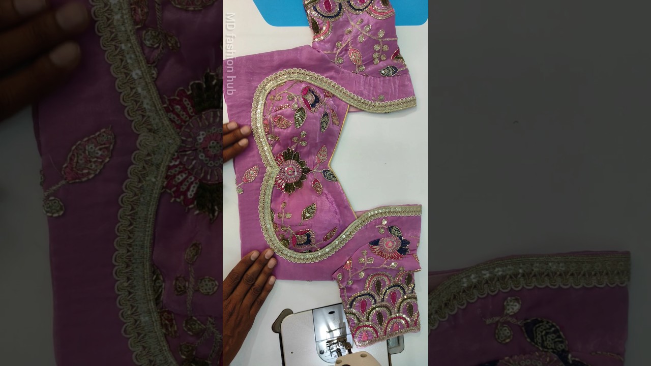 Madhubala Blouse cutting and stitching in a very easy way #Madhubala #blouse #viralvideo