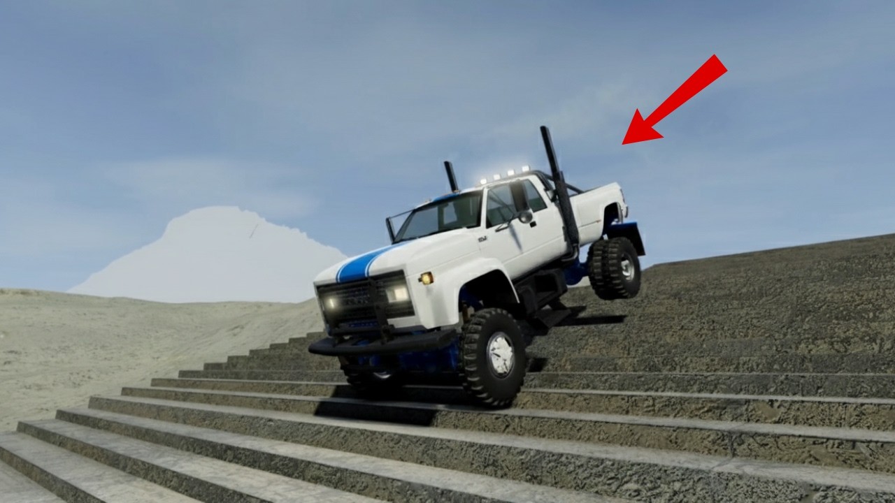 💥Can Pickup Trucks Survive the Death Stairs?! (BeamNG.drive)🔥