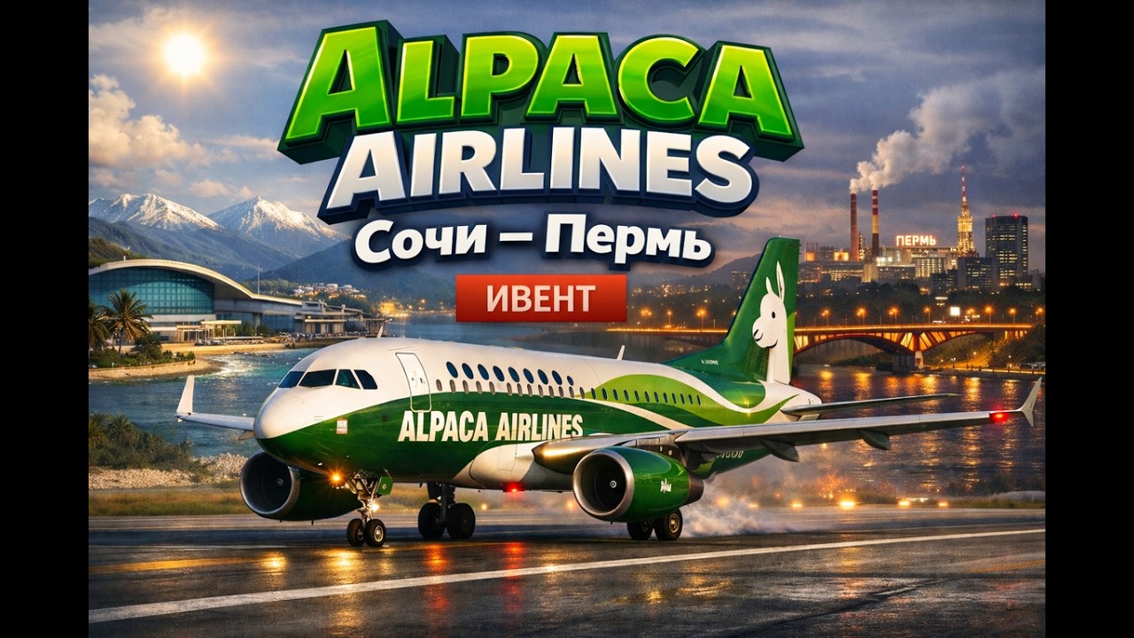 [Alpaca Airlines] [Сочи-Пермь] [Ивент] [A320] [VATSIM]