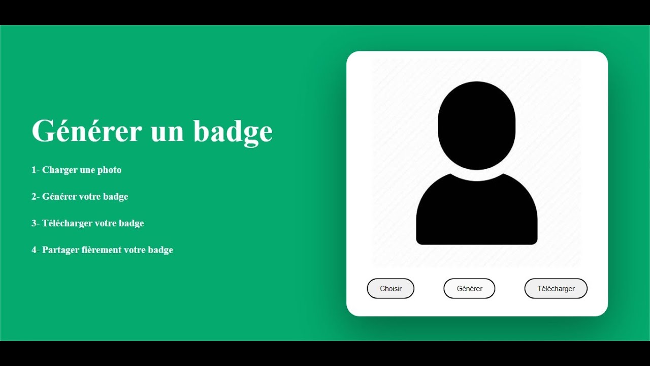 Créer un site pour générer un badge