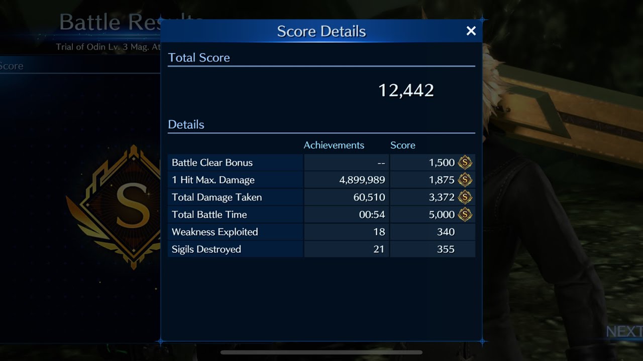 FF7EC- Trial of the summon Fury Stage 3 Odin Magic challenge with Physical team. -Nemesis