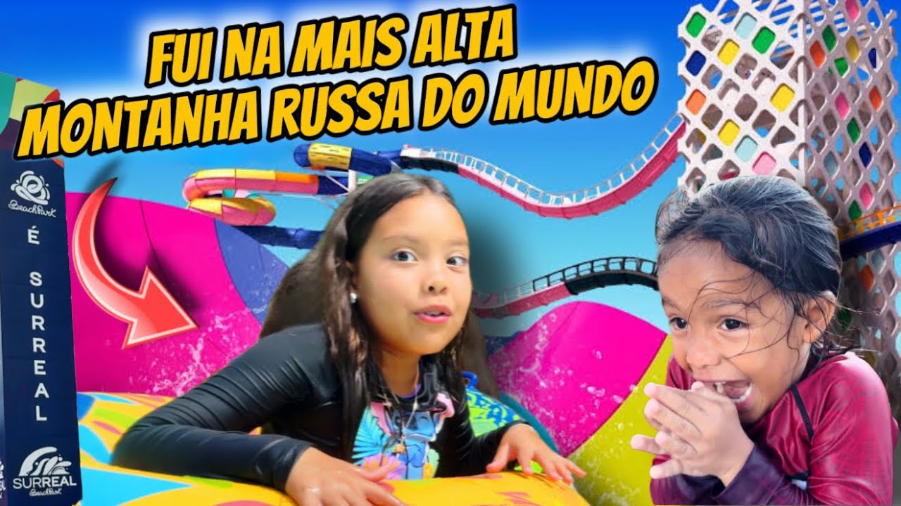 FUI NA MAIS ALTA MONTANHA RUSSA DO MUNDO ! * um dia inteiro no parque aquático *