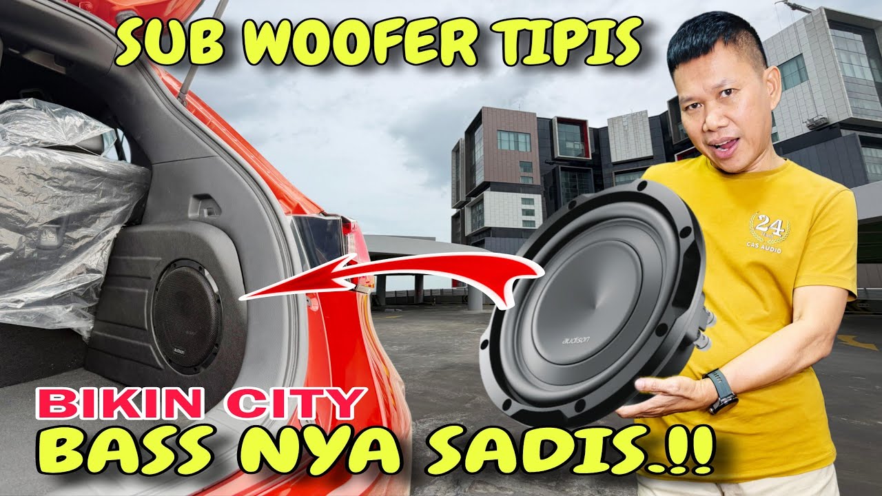 GOKIL.!! SUBWOOFER TIPIS AUDISON AP8, BIKIN CITY HATCHBACK MUKUL DAN BANGET..!!