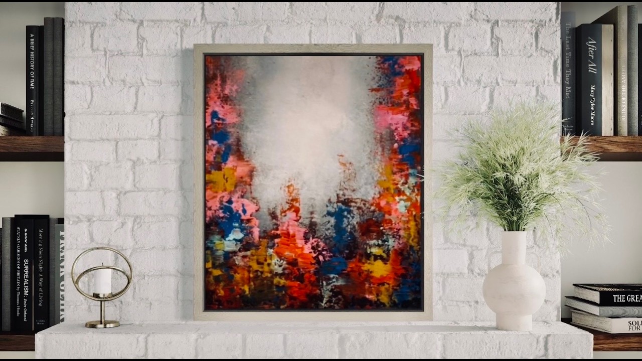How to turn Black & White Background in to an Amazing Abstract Painting #abstractpainting #abstract