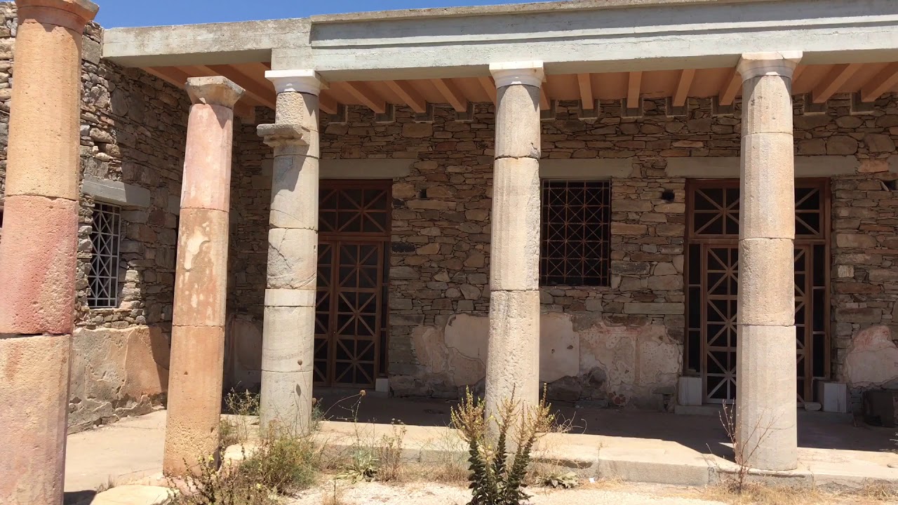 House of the Masks Delos Island ruins Greece.