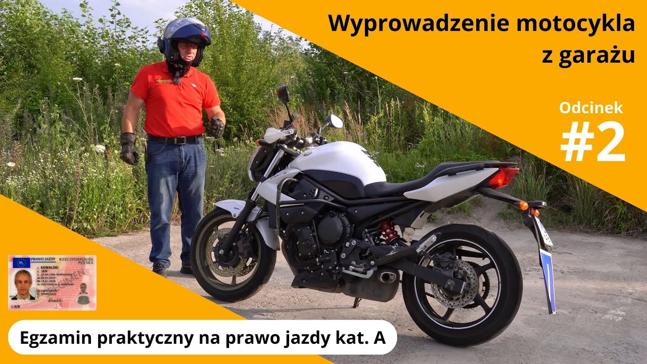 Egzamin praktyczny kat. A - odc.2 - wyprowadzenie motocykla z garażu - Akademia Dobrej Jazdy
