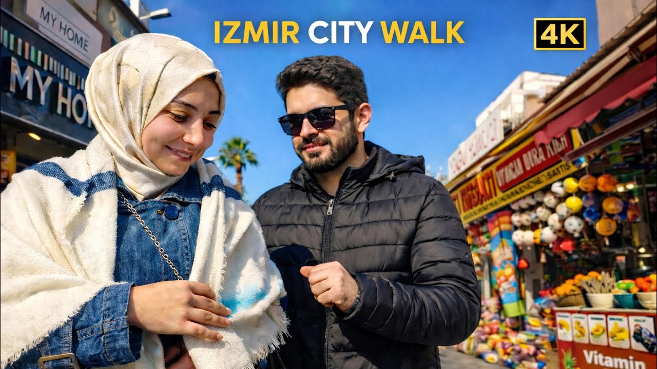 Izmir City Walk | Alsancak → Konak — Streets & Sea in 4K