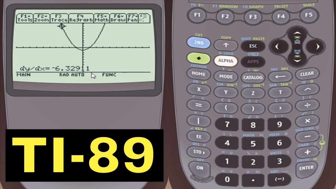 TI-89 Calculator - 32 - Finding the Derivative and Tangent Lines in Graph Mode