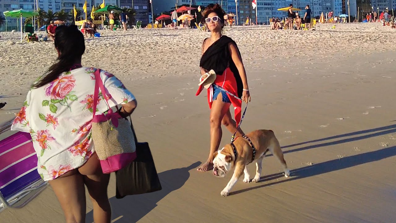 Rio De Janeiro - Leme Beach Sunset Walk 🇧🇷 🏖️ 4K