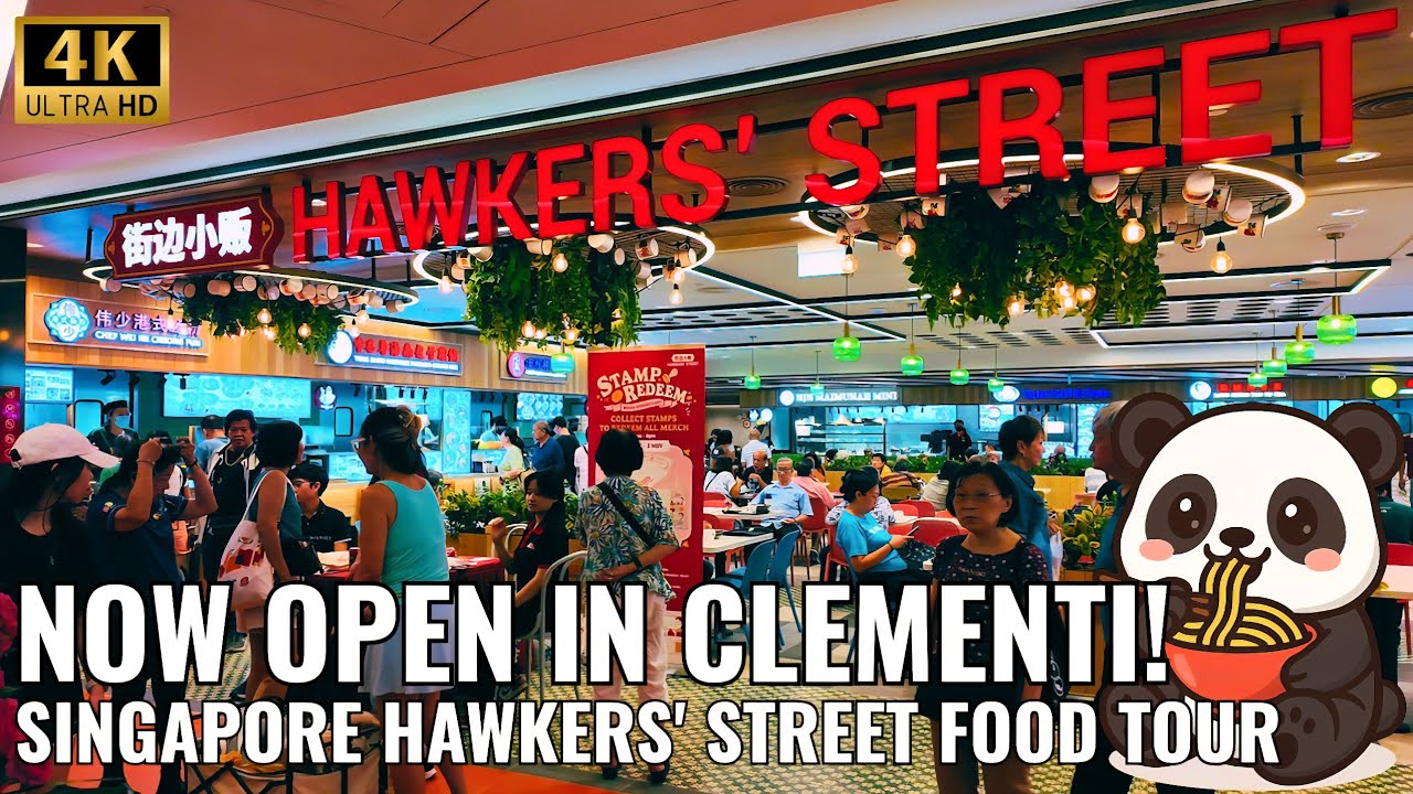 BIGGEST Hawkers' Street OPENS at Clementi Mall - FULL Walkthrough [4K]