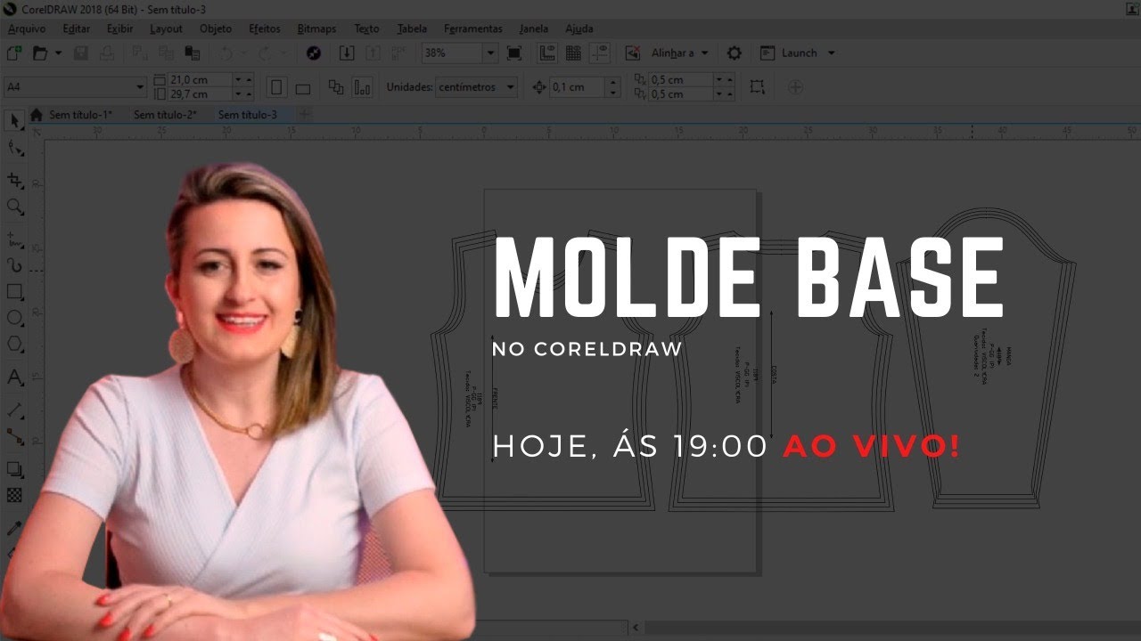 AULÃO DE MOLDE BASE NO CORELDRAW
