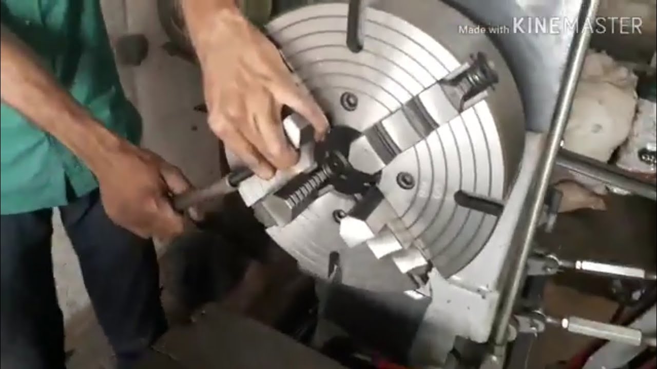 Lathe back plate install for 4jaw independent chuck