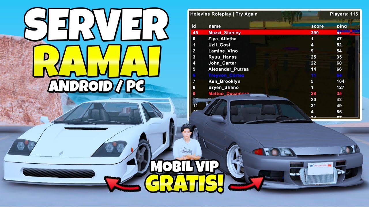 BENEFIT MOBIL VIP GRATIS !! SERVER SAMP ANDROID PALING DICARI !! -  GTA SAMP ROLEPLAY INDONESIA