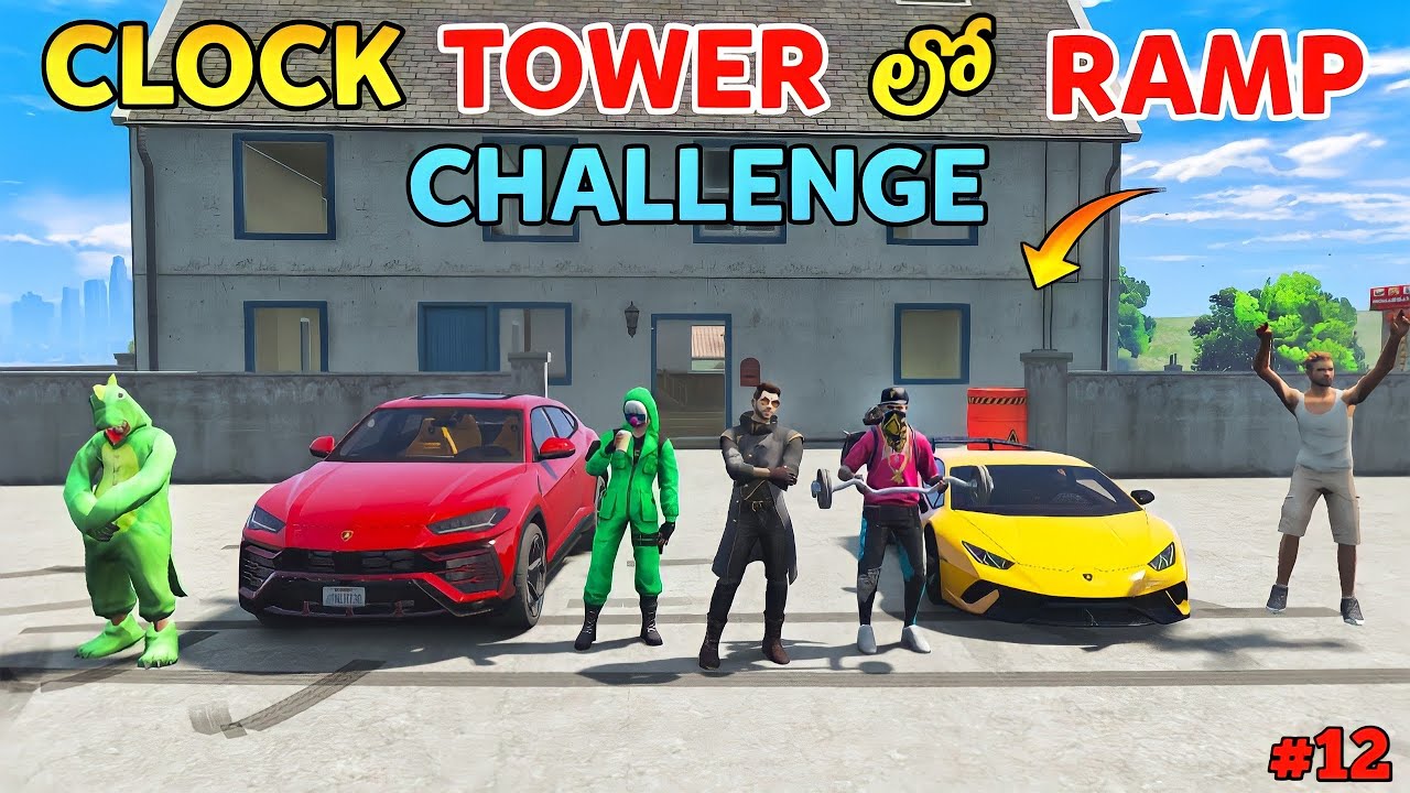 Gta X Freefire Mega Ramp Challenge | Adam Lost Challenge | gta x Freefire In Telugu | #12